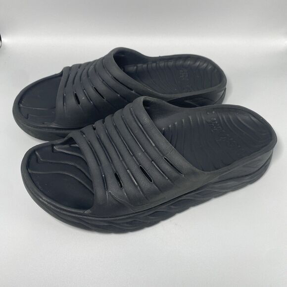 Hoka One One Other - Hoka One One Ora Mens Black Sandals Recovery Slides Comfort Cushioned Slip On M7
